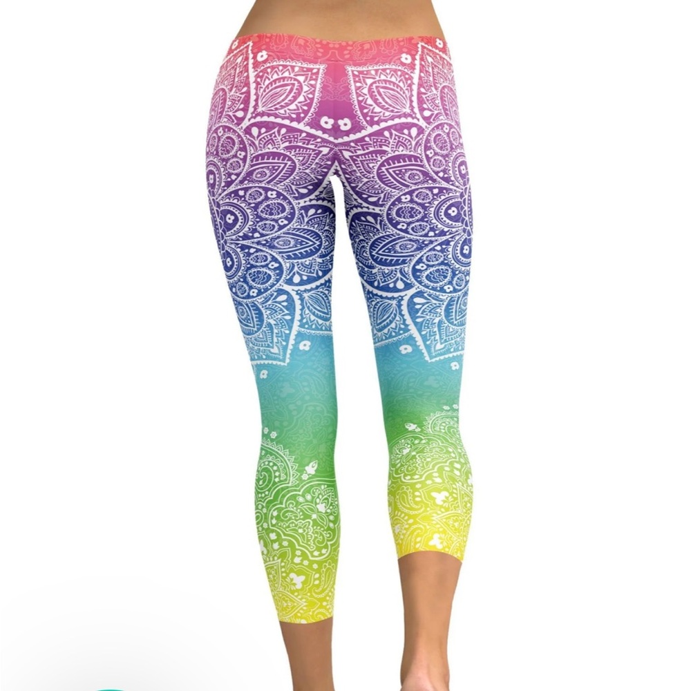 Colorful Mandala Print Leggings - Picture 3 of 6